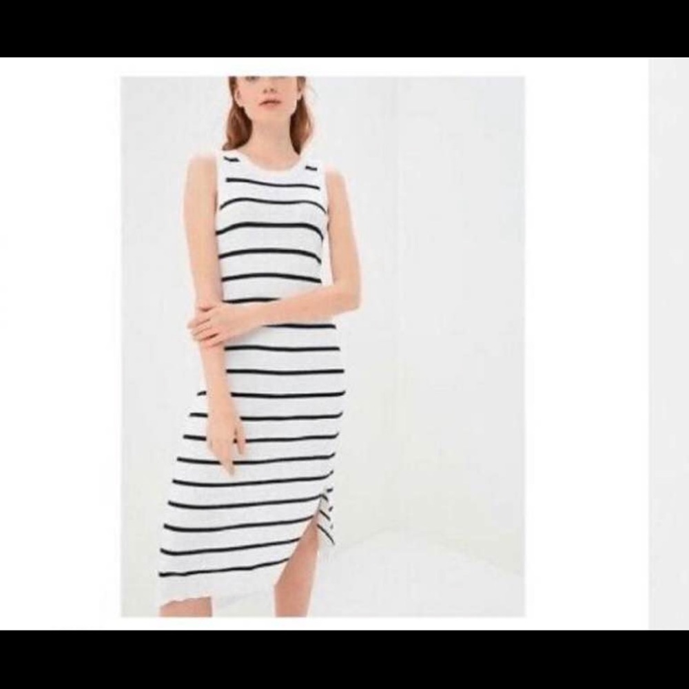 banana republic Striped Sleeveless Dress